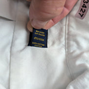 Chemise Ralph Lauren L Oxford Blanc Logo Marron Coton Manches longues