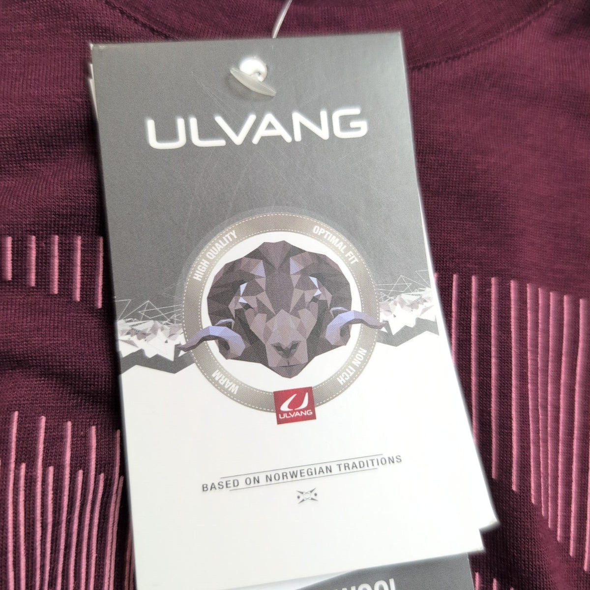 T-shirt Ulvang Femme XS Mérinos Lyocell Bordeaux Manches Courtes Norvège