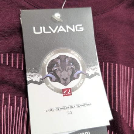 T-shirt Ulvang Femme XS Mérinos Lyocell Bordeaux Manches Courtes Norvège