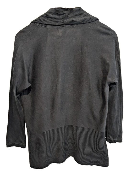 Gilet cardigan LAUREN Ralph Lauren M noir col châle ouvert manches longues