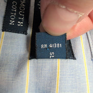 Chemise Ralph Lauren Vintage Yarmouth 2XL Bleu Rayures Jaune Coton