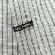 Chemise Columbia Vert Pâle Petits Carreaux Taille XL 100% Coton Manches courtes