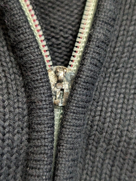 Cardigan Lauren Ralph Lauren femme L noir coton zippé écusson brodé 