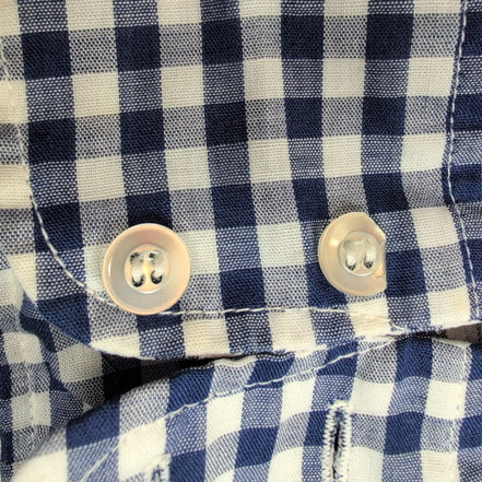 Chemise Levi's western vintage L bleu carreaux col pointu manches longues