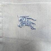 Chemise Burberry L/XL Bleu Clair Logo Brodé Boutons Gravés Coton Manches longues