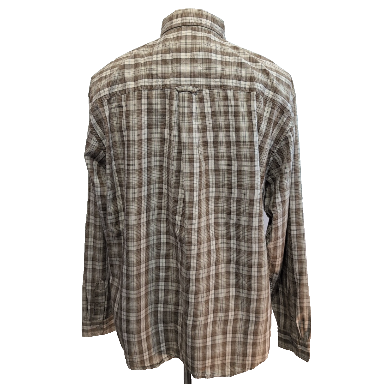 Chemise Wrangler Outdoors Taille L Marron à Carreaux 100% Coton