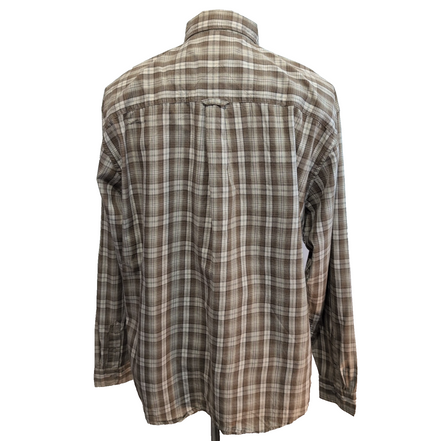 Chemise Wrangler Outdoors Taille L Marron à Carreaux 100% Coton