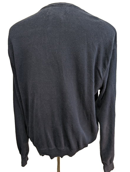 Pull Sweat Polo Ralph Lauren Col Rond Bleu Marine Taille M Logo Vert