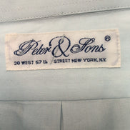 Chemise Peter & Sons New York L Bleu Clair 100% Coton Neuve Sans Étiquette