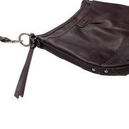 Sac Coach cuir bordeaux rouge vin bandoulière 36 cm très bon état