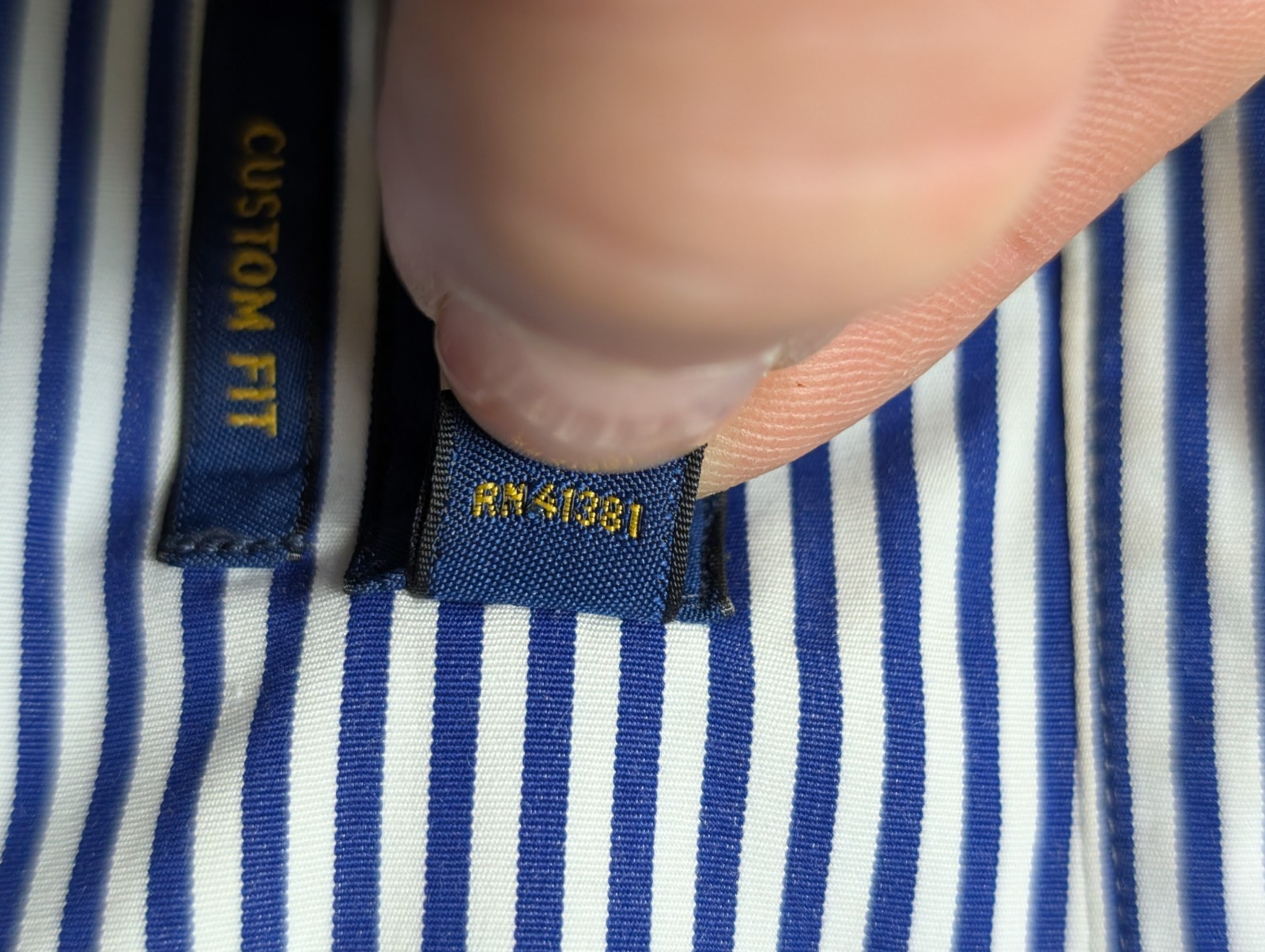 Chemise Polo Ralph Lauren bleue à rayures enfant Taille 12 L custom Fit