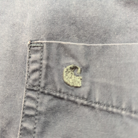 Chemise Carhartt 2XLT Relaxed Fit Bleu Marine Manches Courtes 100% Coton