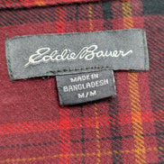 EDDIE BAUER Flanelle Rouge Noir M TBE Classique 100% Coton | 326S