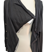 Gilet Boutonné Chaps Bleu Marine - Coton & Nylon - Taille XL Femme