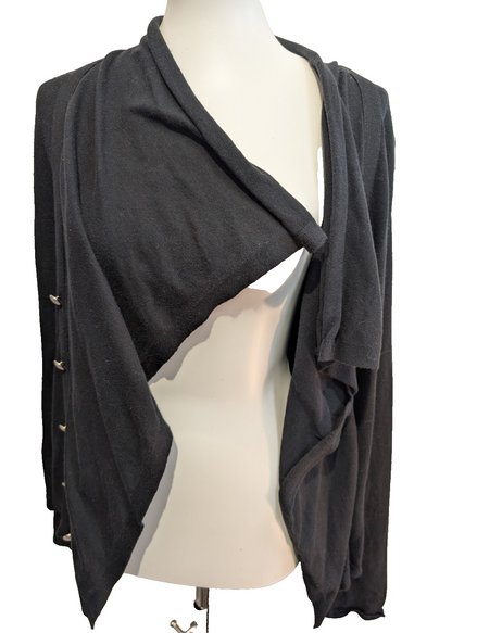 Gilet Boutonné Chaps Bleu Marine - Coton & Nylon - Taille XL Femme