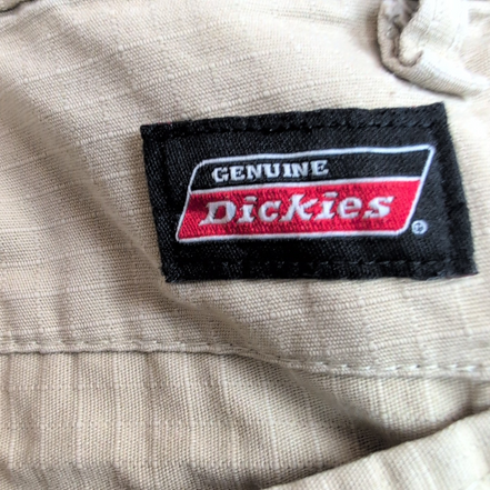 Short Dickies Workwear Crème Ripstop Homme W34 Coupe Droite Très Bon État
