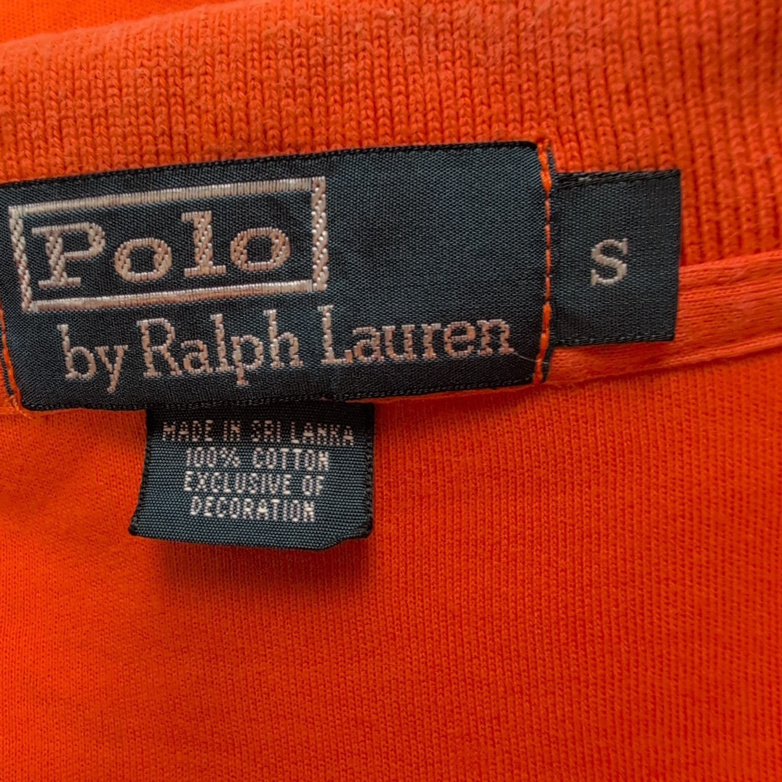 Polo Ralph Lauren Homme S Orange Logo Jaune Polo Manches Courtes