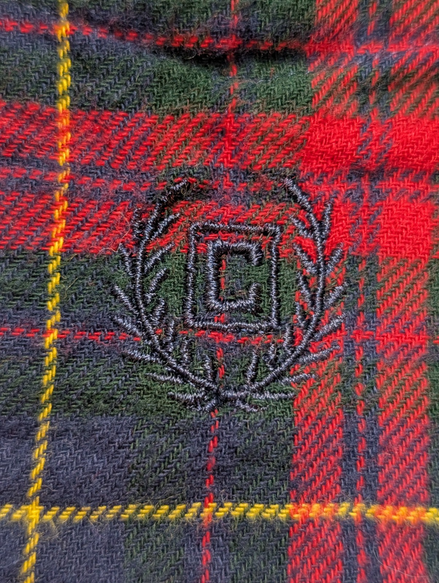 🔥 CHEMISE FLANELLE CHAPS XL (TG) TARTAN ROUGE VERT BLEU LOGO BRODÉ