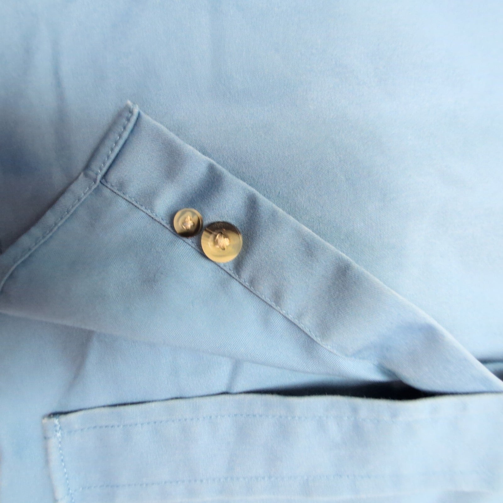 Chemise L.L. Bean bleue unie taille XL #166e