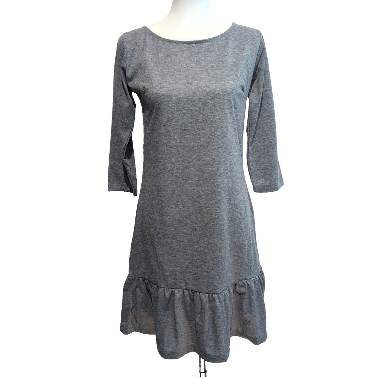 Robe E Essentials Edit M Grise Manches 3/4 Neuve Étiquette
