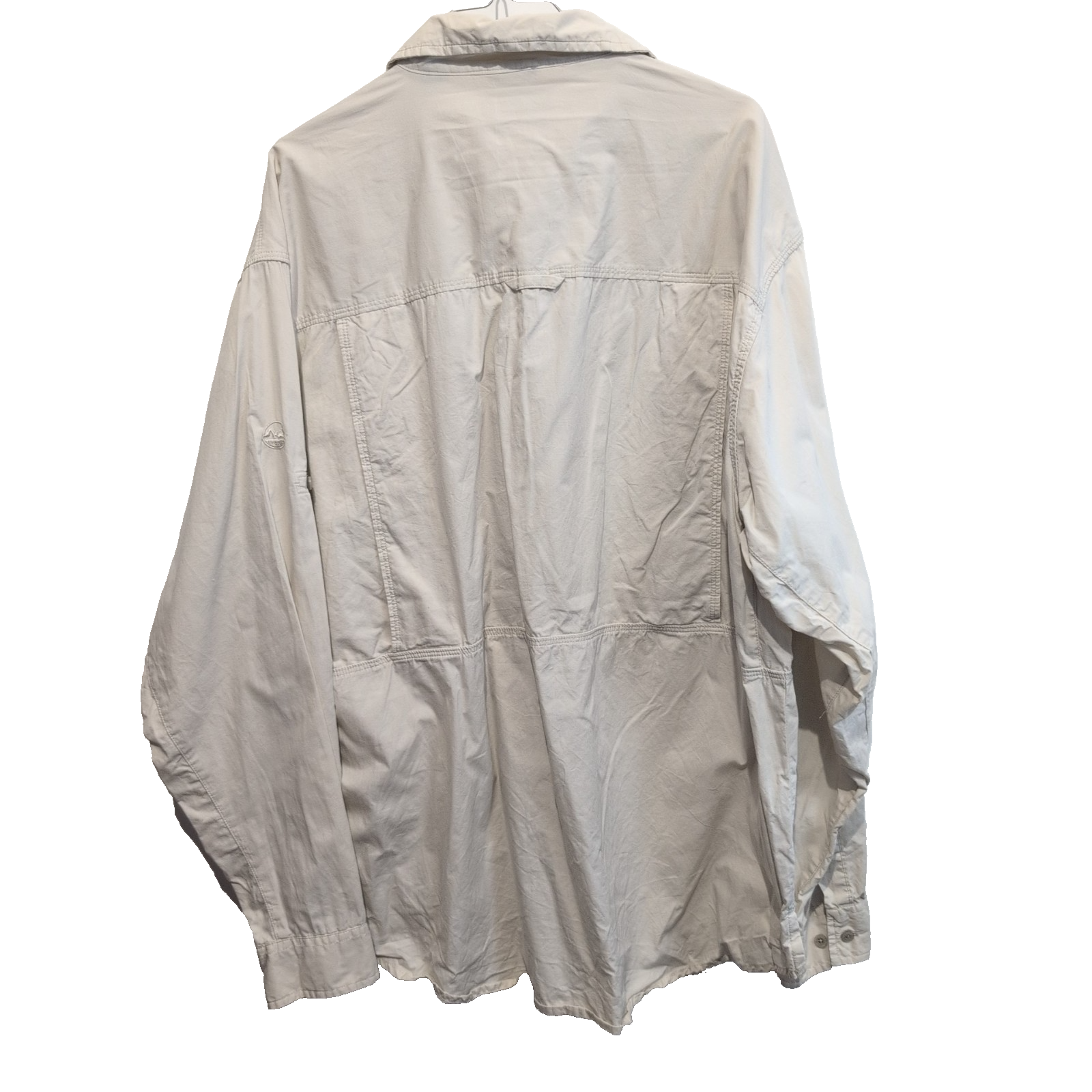 Chemise Wrangler beige crème manches longues retroussables taille XL