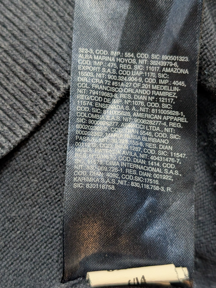 Pull Tommy Hilfiger - Col V - Bleu Marine - Premium Cotton - Taille M