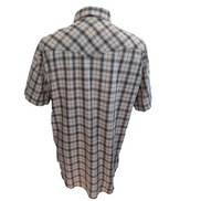 Chemise Wrangler Western Vintage Crème Carreaux Manches Courtes M