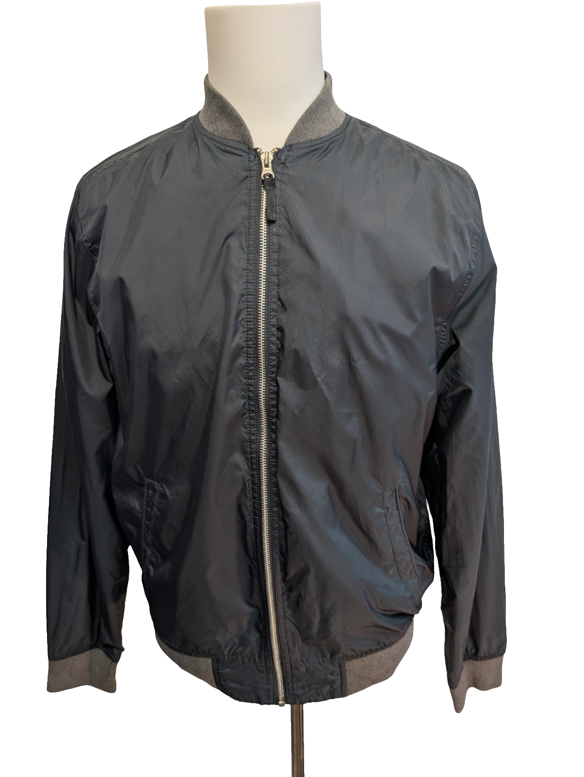 Blouson Bomber Jacket Noir M Veste Aviateur Homme Varsity Old Navy