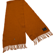 Écharpe Polo Ralph Lauren Orange 100% Laine d'Agneau Italie Argent