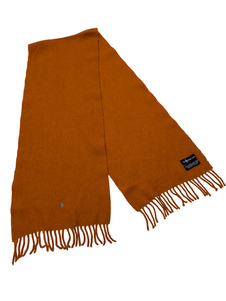 Écharpe Polo Ralph Lauren Orange 100% Laine d'Agneau Italie Argent