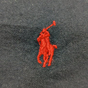 CHEMISE Ralph Lauren Homme S SLIM FIT Bleu Marine Uni Logo Rouge Classique