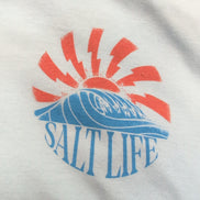 T-shirt Salt Life L Bleu Clair Manches Longues Graphique Neuf Étiquette