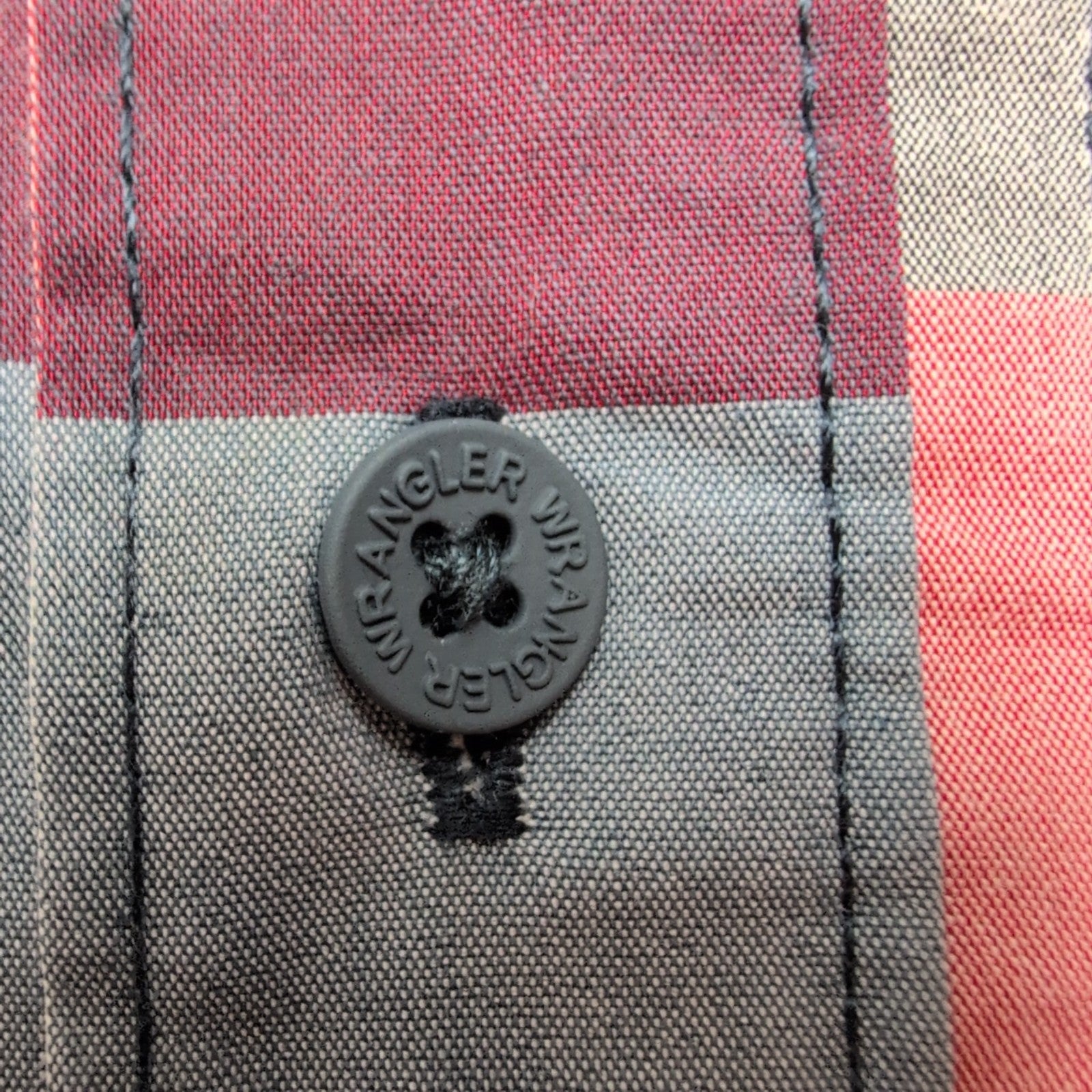 Chemise Wrangler ATG Manche Courte Technique Carreaux Bleu Blanc Rouge Taille S