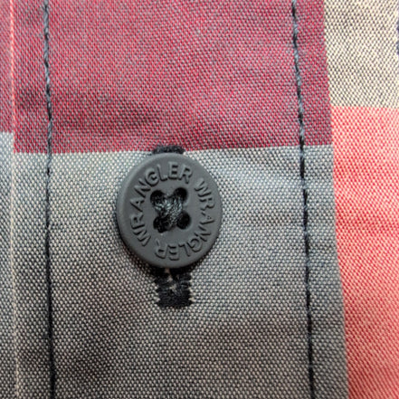 Chemise Wrangler ATG Manche Courte Technique Carreaux Bleu Blanc Rouge Taille S