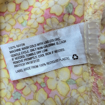 Robe d'été Jaune Fleurie Rayonne Bretelles Réglables Poches L