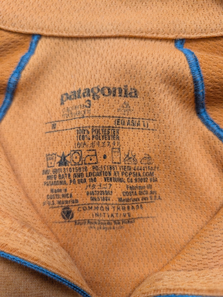 Sweat Fin Technique Patagonia Orange Col Zippé - Taille M
