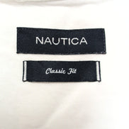 Chemise Nautica Classic Fit Taille L/XL Blanche 100% Coton Logo Brodé