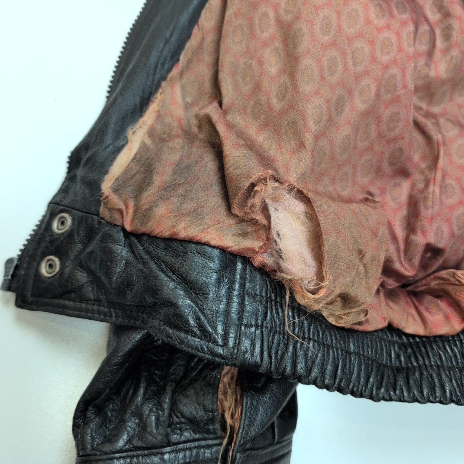 🖤 ARCHITECT Blouson Cuir Véritable Noir Bomber AVIATEUR Doublé Taille L |40c