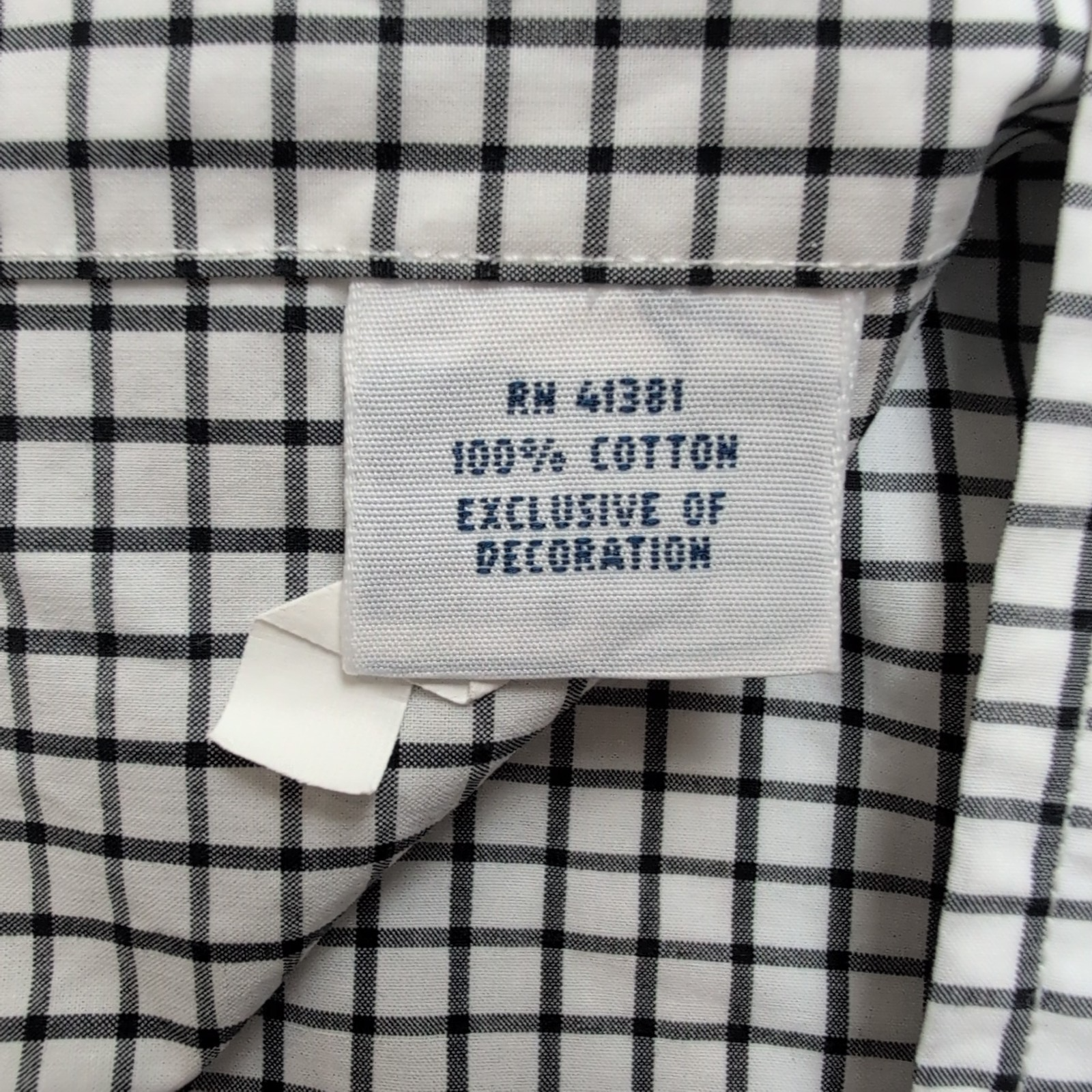 Chemise Ralph Lauren Taille L Carreaux Noir Blanc 100% Coton Logo Noir