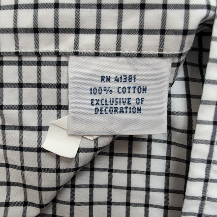 Chemise Ralph Lauren Taille L Carreaux Noir Blanc 100% Coton Logo Noir