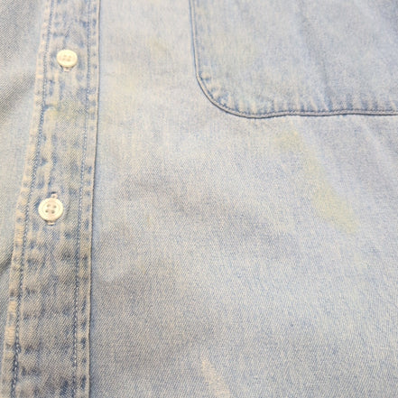 Chemise Harley Davidson 3XL jean denim bleu manches courtes 2 poches