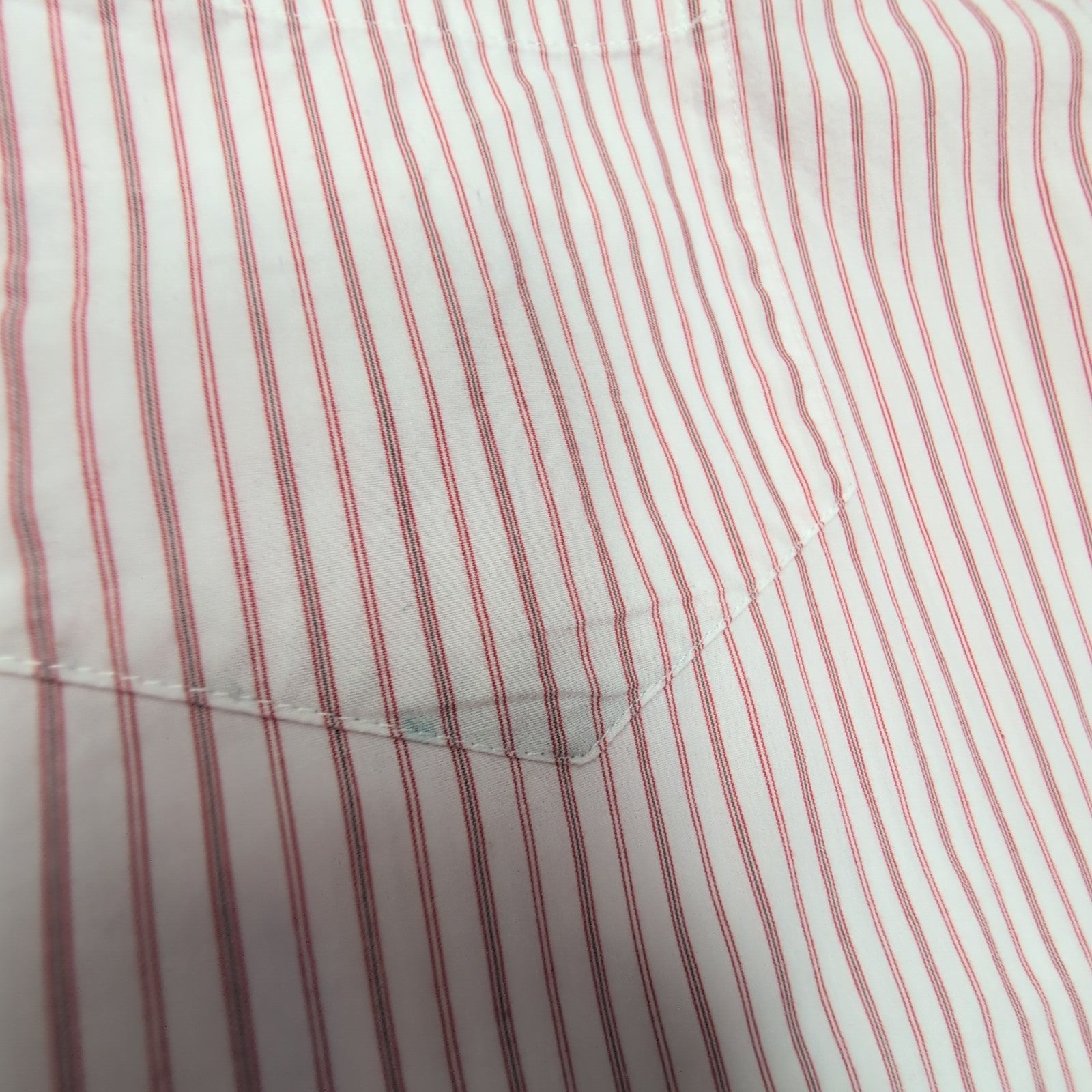Chemise L.L. Bean blanche à rayures rouges taille L #137e