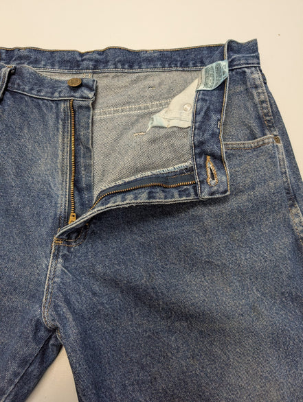 Jean Wrangler Homme Vintage Bleu W36 L30 Denim Épais Robuste Travail Pantalon