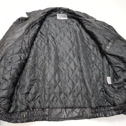 Blouson Cuir XL Patchwork Noir Fondini Fashions Bomber Veste Vintage 90s |56c