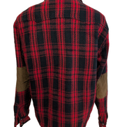Surchemise Veste Flanelle Matelassée ROUGE AMERICAN RAG Coudières Taille L |265S