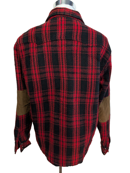 Surchemise Veste Flanelle Matelassée ROUGE AMERICAN RAG Coudières Taille L |265S