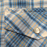 Chemise WRANGLER Western Bleue avec Poches Manches Longues - Taille S