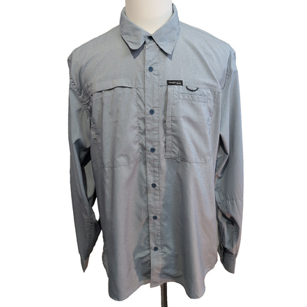 Chemise Wrangler Outdoor Homme Taille XL Technique Rando Gris Bleu
