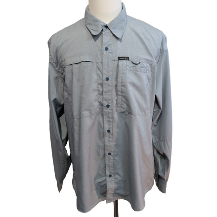 Chemise Wrangler Outdoor Homme Taille XL Technique Rando Gris Bleu