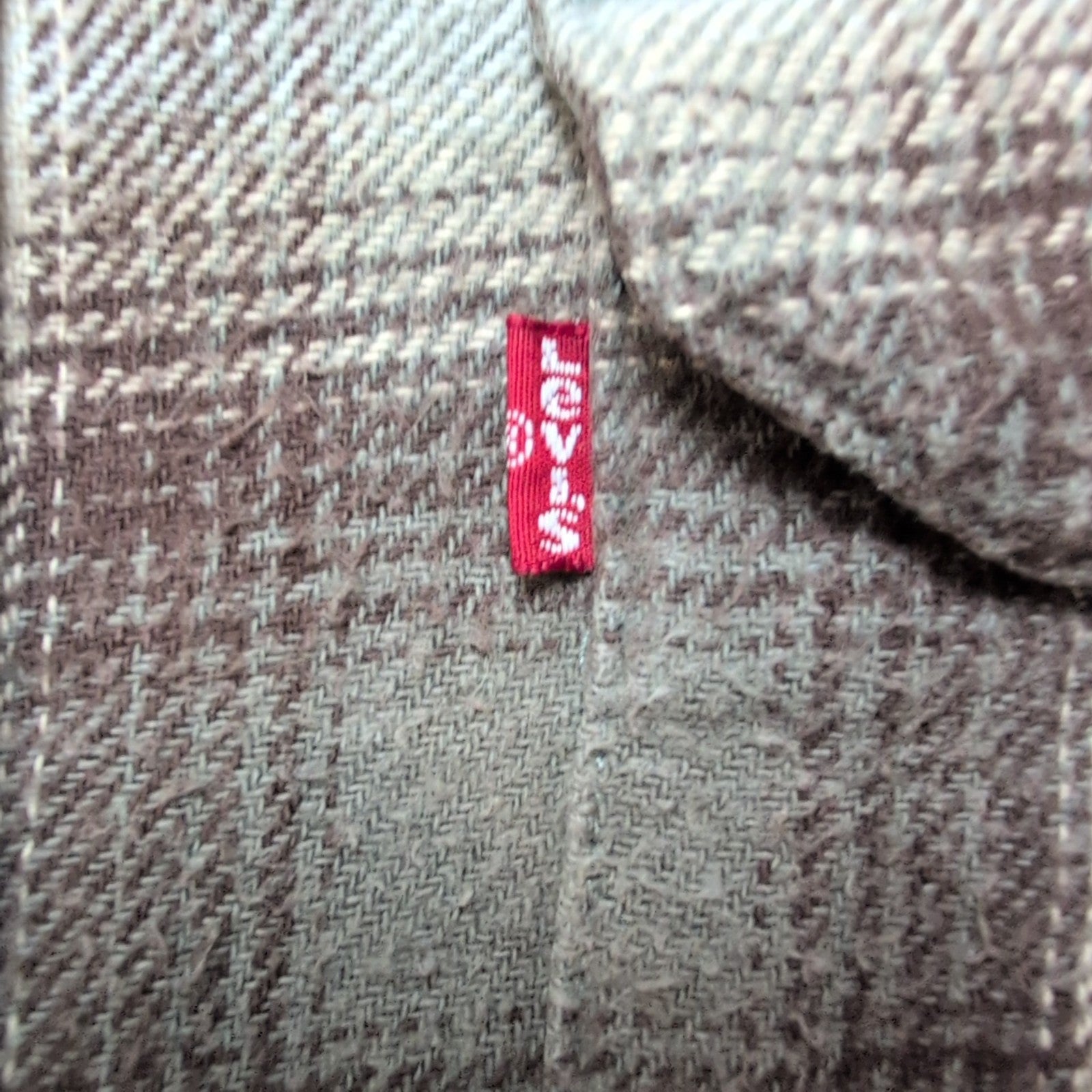 Chemise Levi's Vintage Flanelle Épaisse Carreaux Marron / Beige Taille L